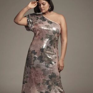 Brand new with tags Porridge by Anthropologie one shoulder sequin dress 2X